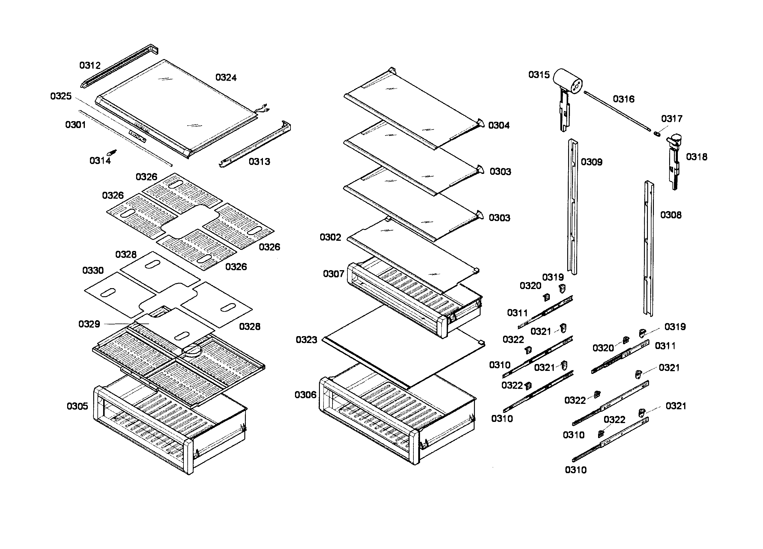 Shelf & drawer