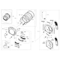 Samsung DV42H5200EW/A3-00 drum diagram