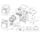 Samsung DV42H5000EW/A3-00 main assy diagram
