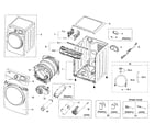 Samsung DV42H5400EW/A3-00 main assy diagram