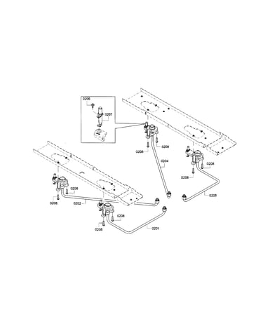 Gas pipe assy