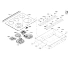 Bosch HEI8054U/01 cooktop diagram