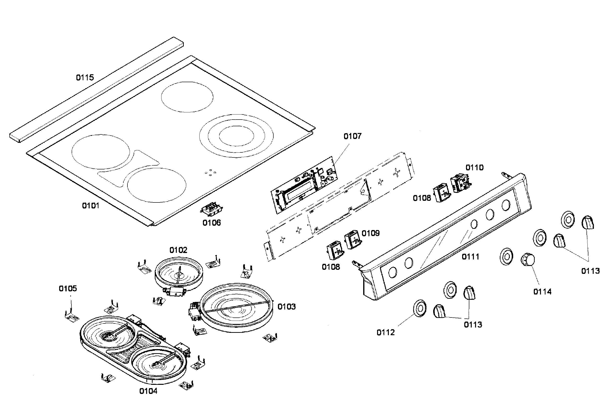 COOKTOP & CONTROL PANEL