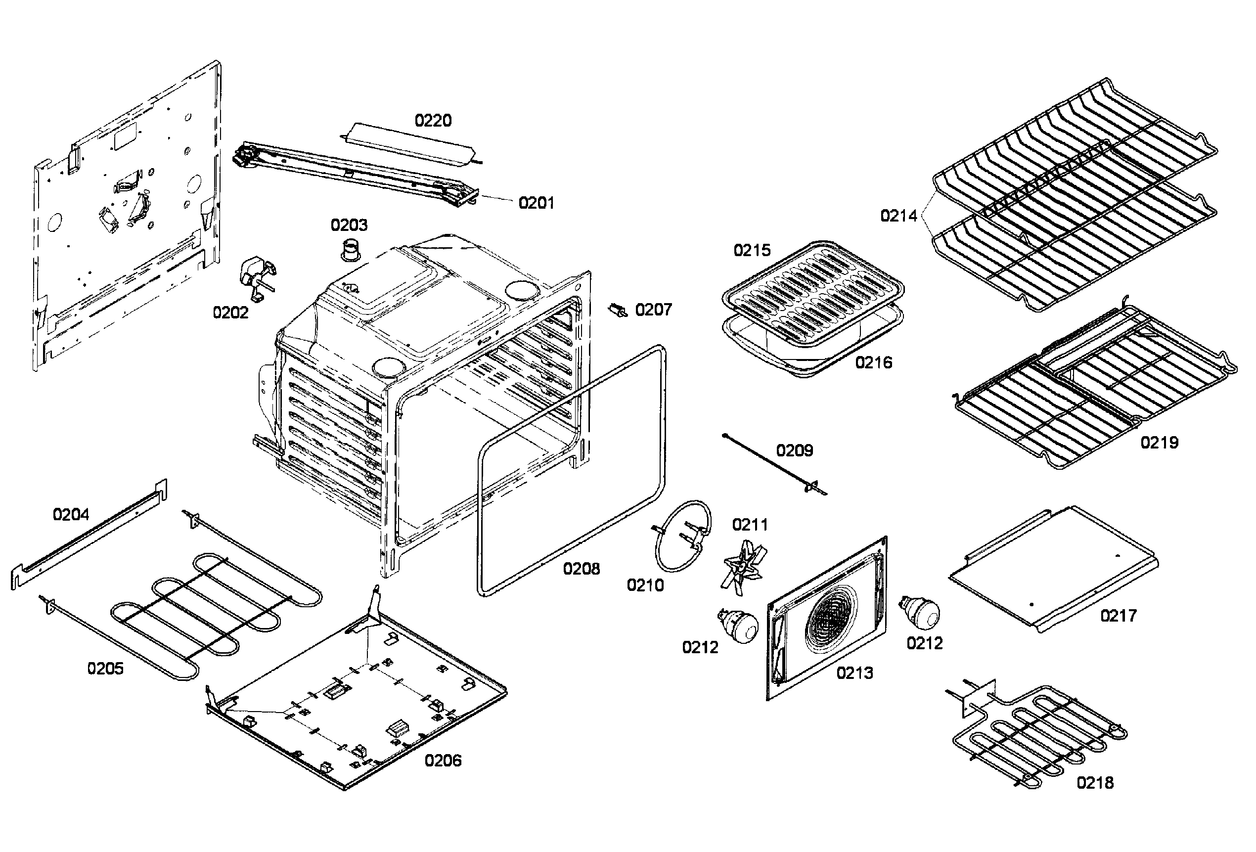 Cavity & shelf assy