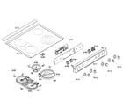 Bosch HEI7052U/03 cooktop & control panel diagram