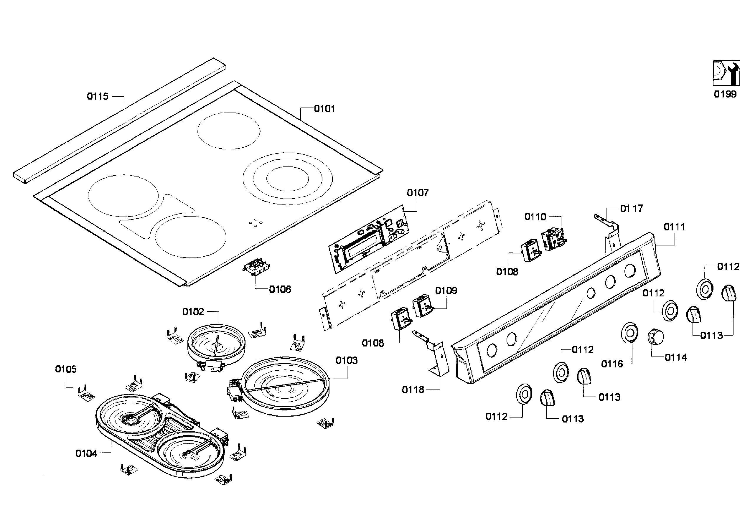 COOKTOP & CONTROL PANEL