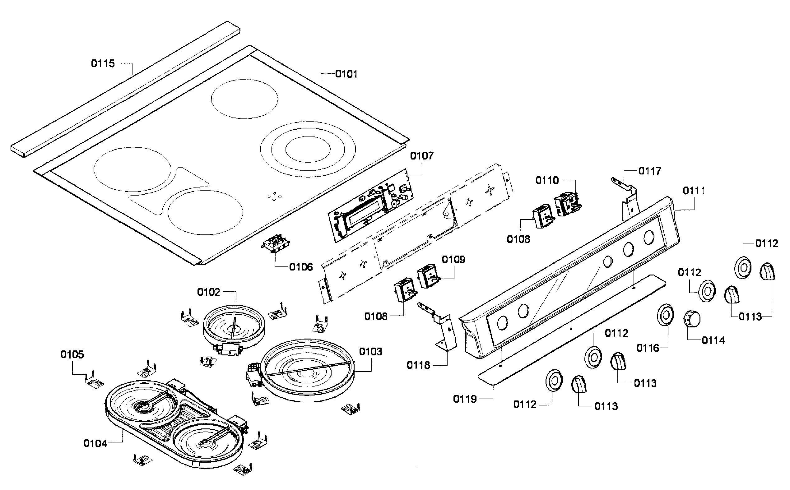 Cooktop & control panel