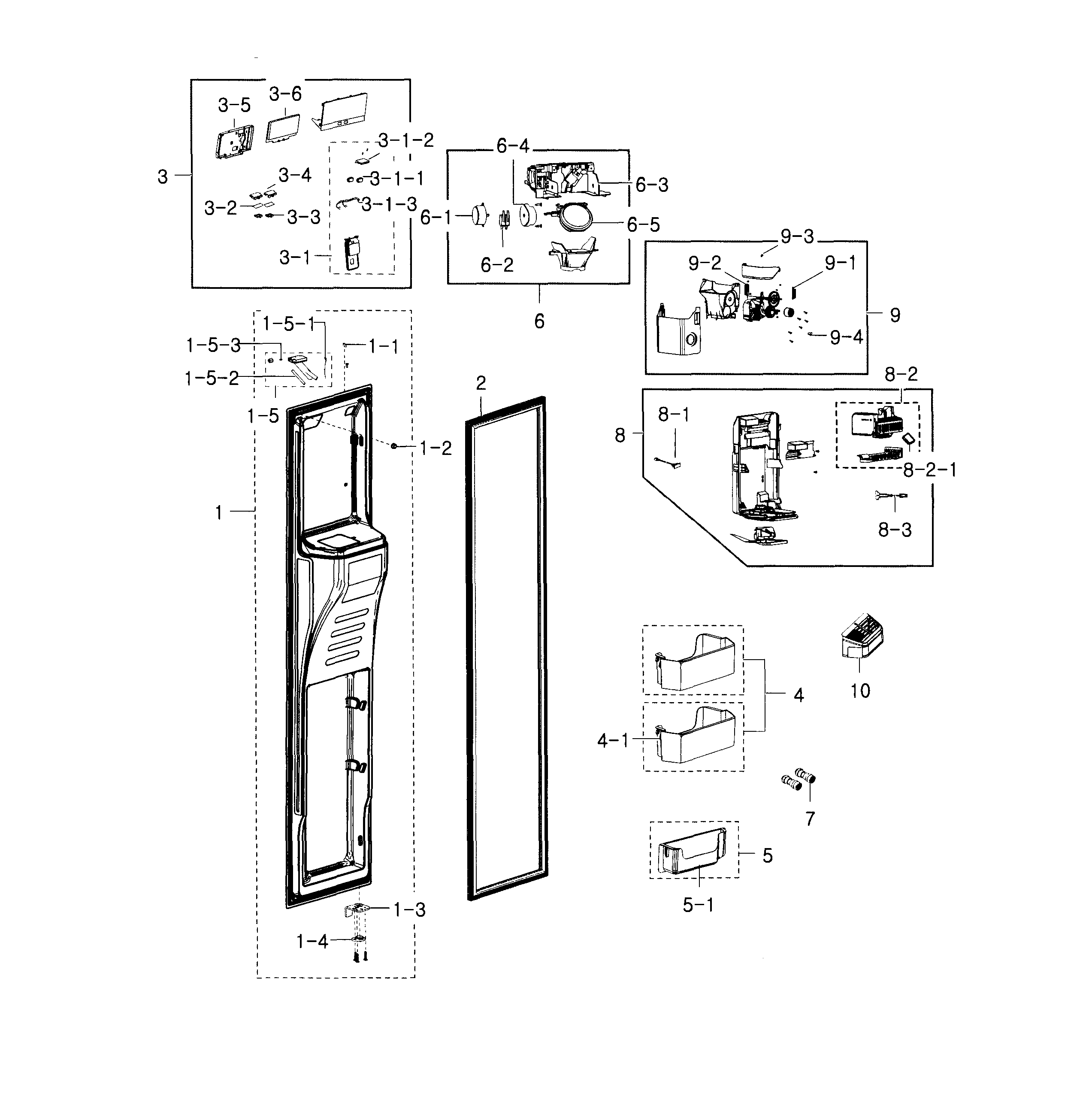 Freezer door