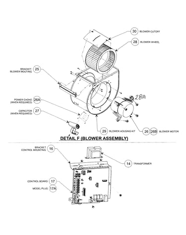 Blower & control assy