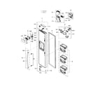 Samsung RS25H5111BC/AA-00 freezer door diagram