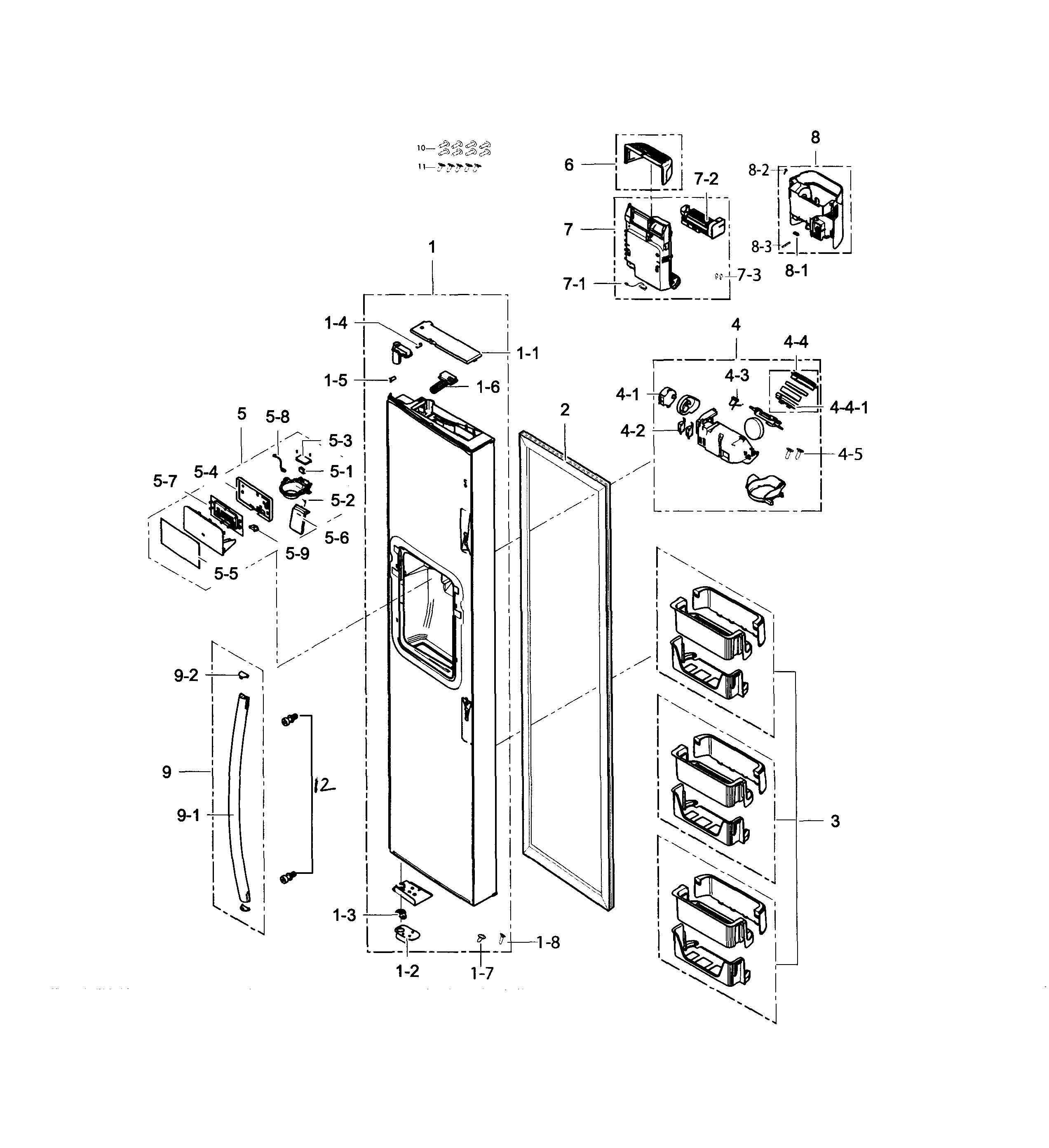 Freezer door