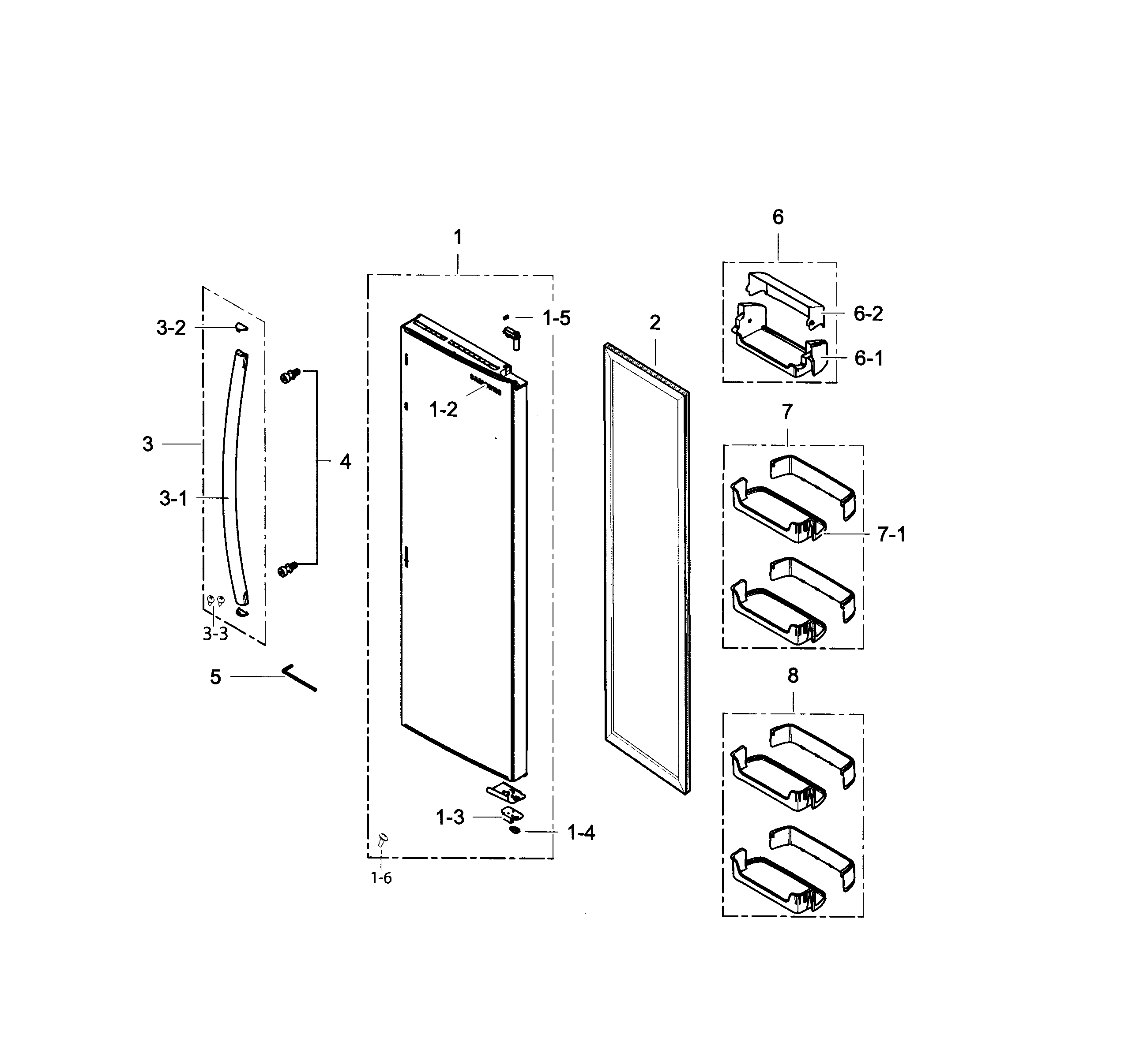 Refrigerator door