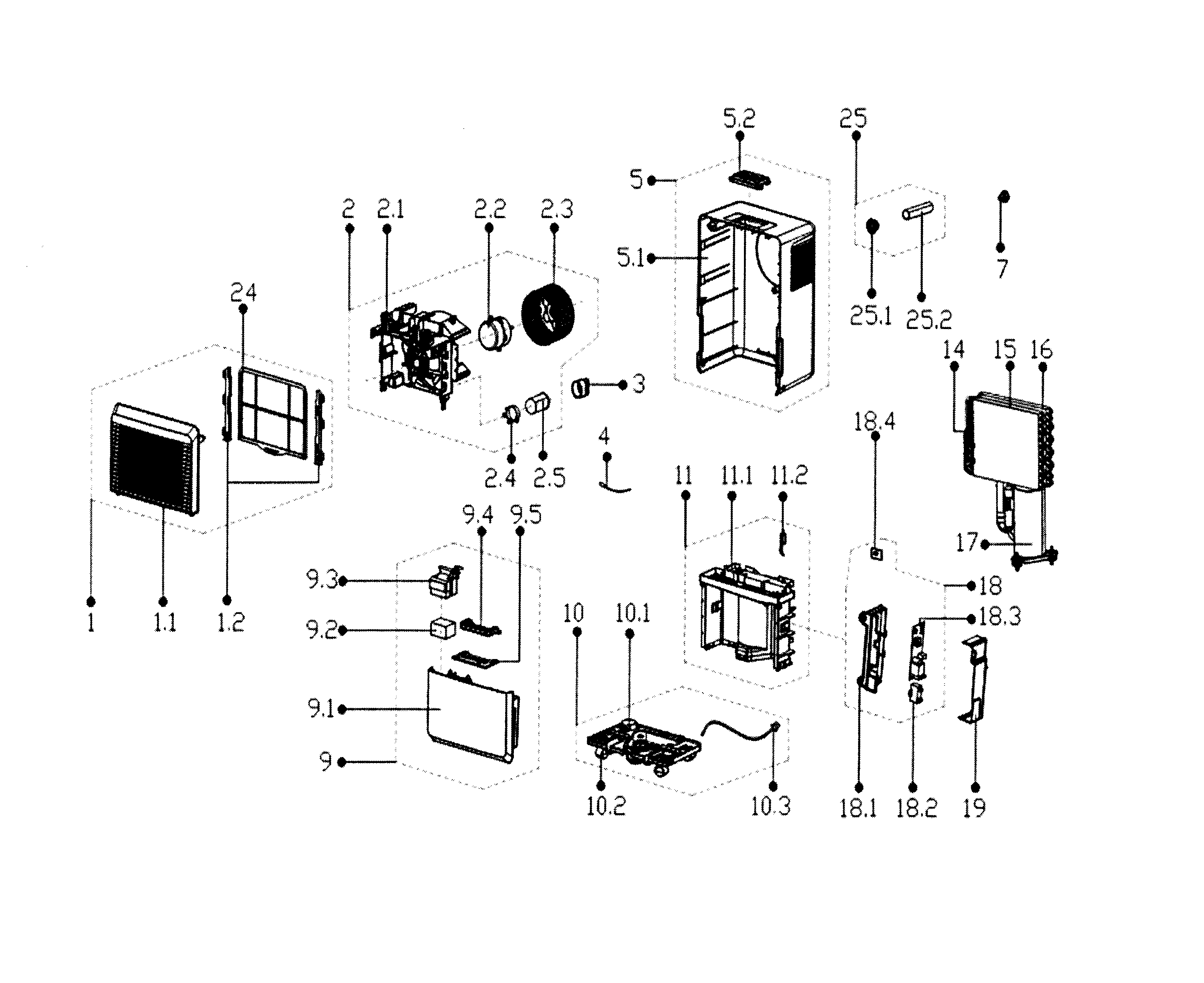 Dehumidifier assy
