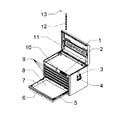 Craftsman 706407620 tool chest diagram