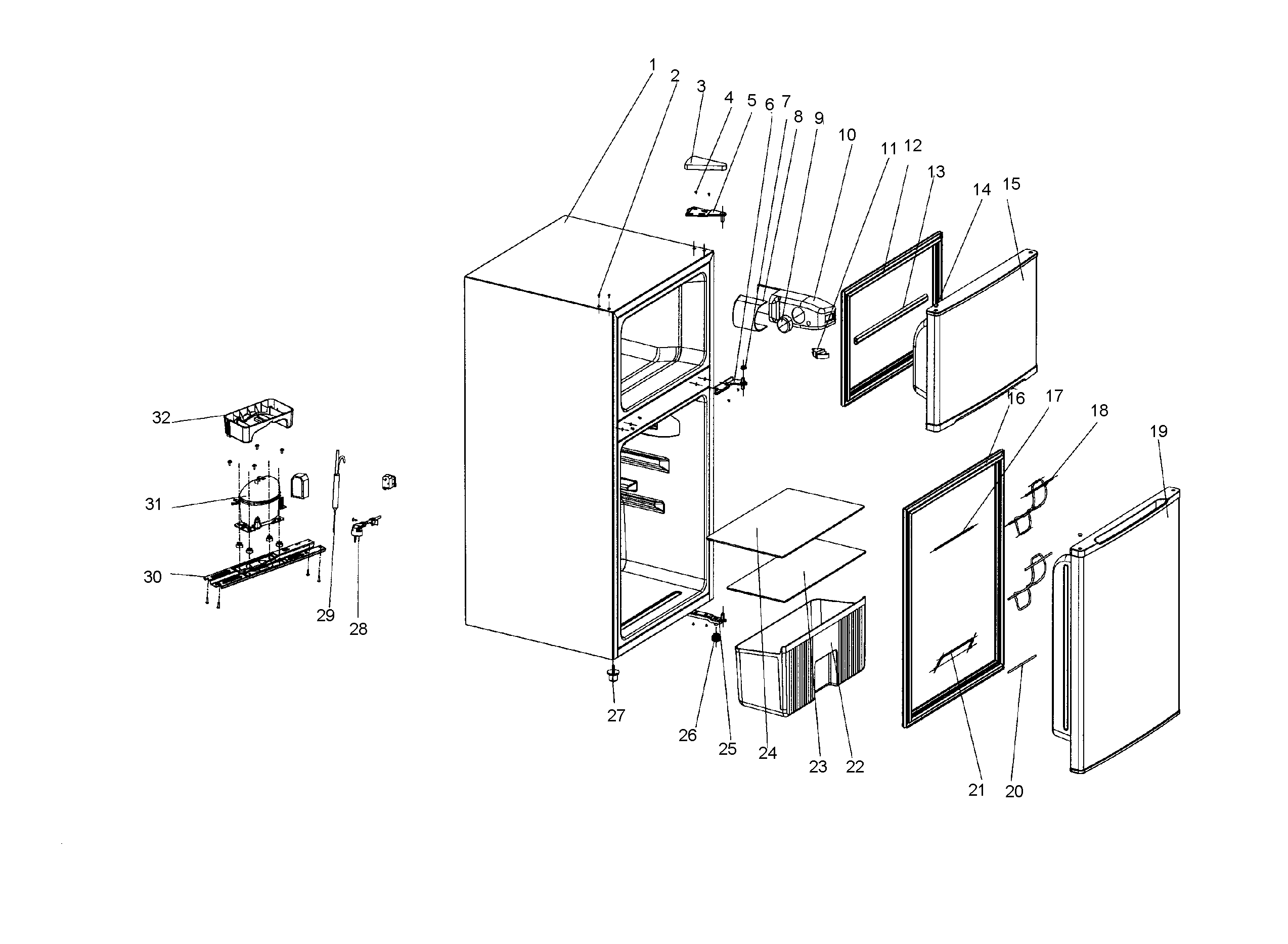 Refrigerator assy