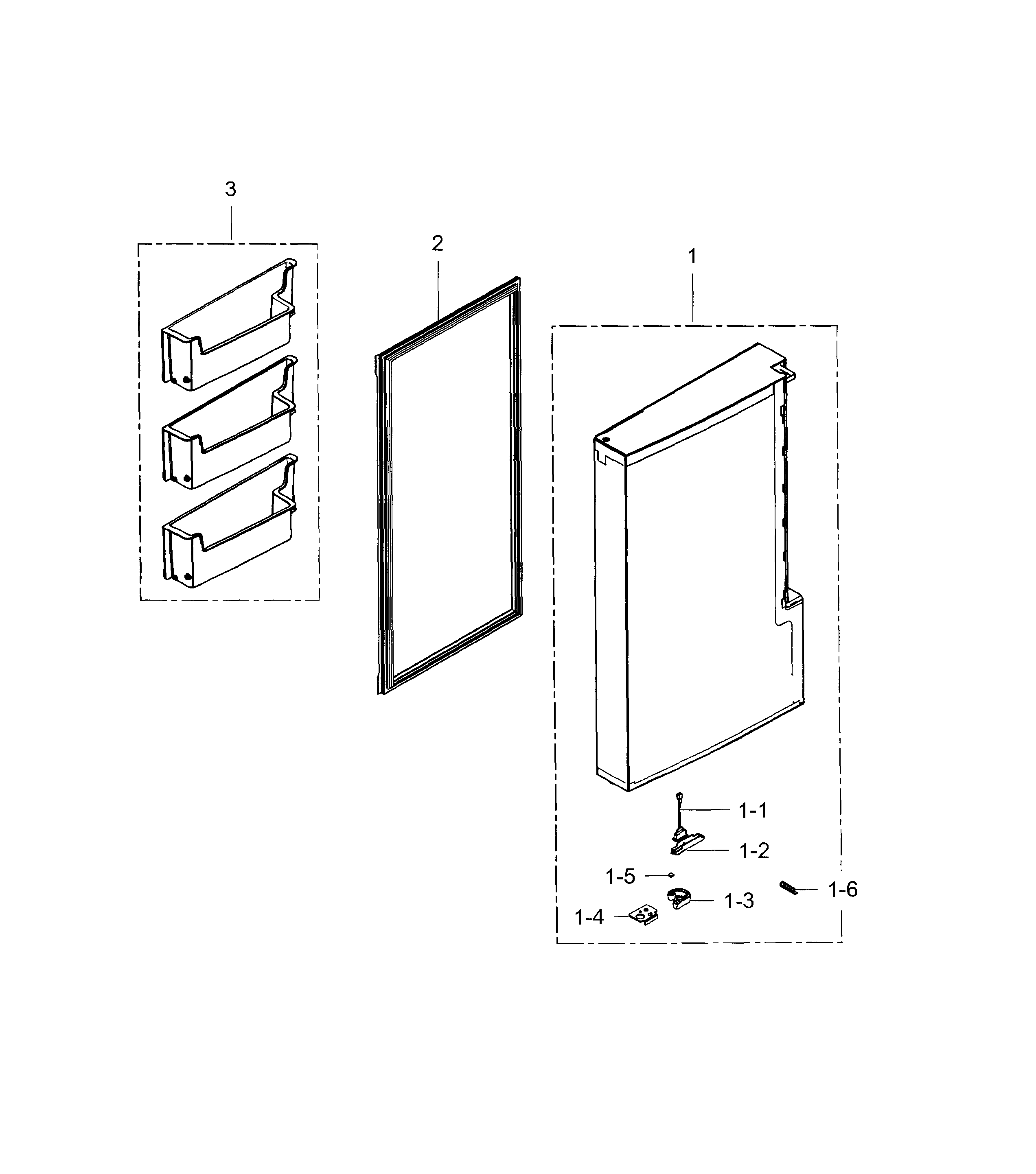 Door l-freezer