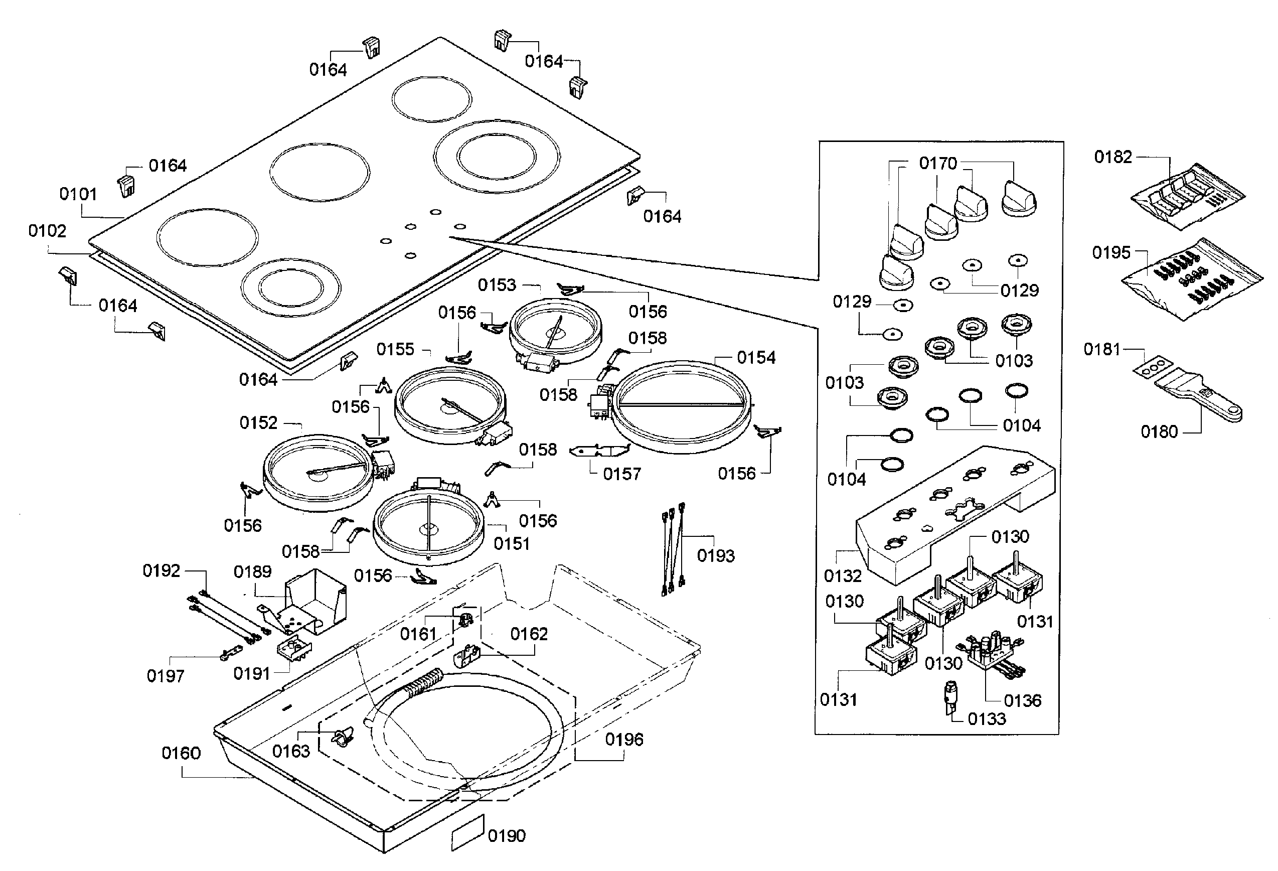 Cooktop assy
