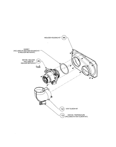 Inducer & motor hsg