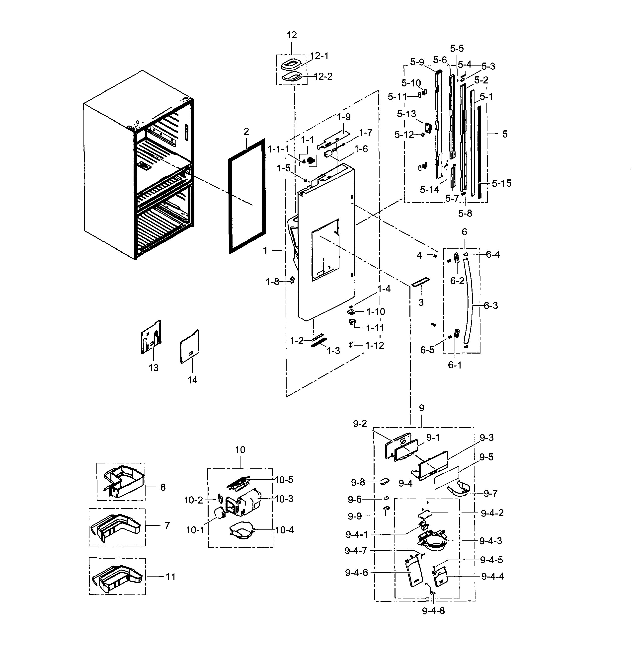 Refrigerator door l