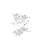 Burner,grate & drawer assy