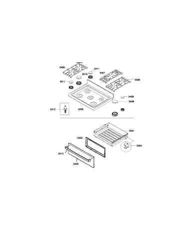 Burner & drawer assy