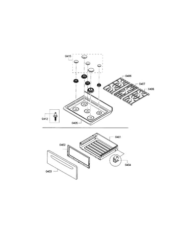 Burner & drawer assy