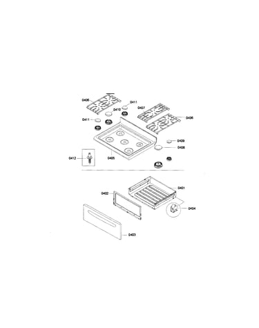 Burner & drawer assy