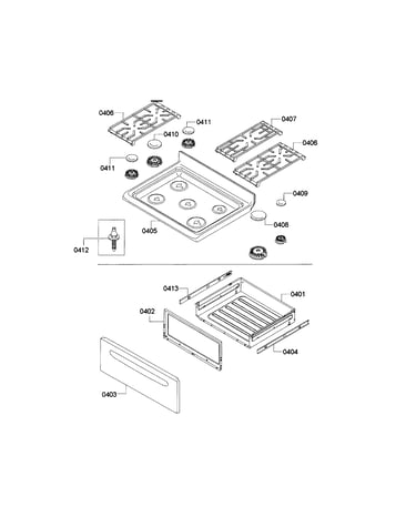 Burner & drawer assy