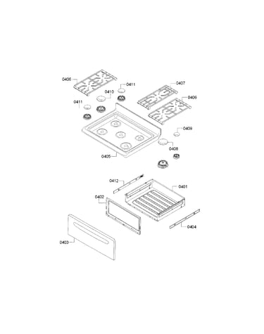 Burner & drawer assy