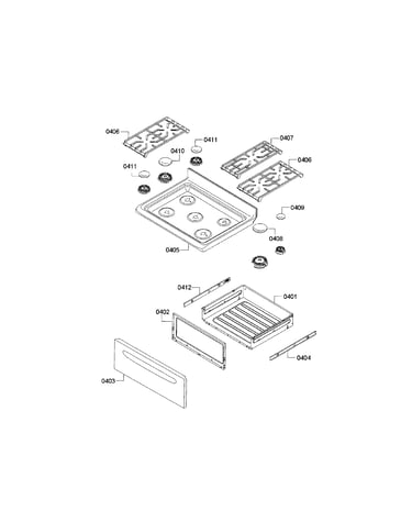 Burner & drawer assy