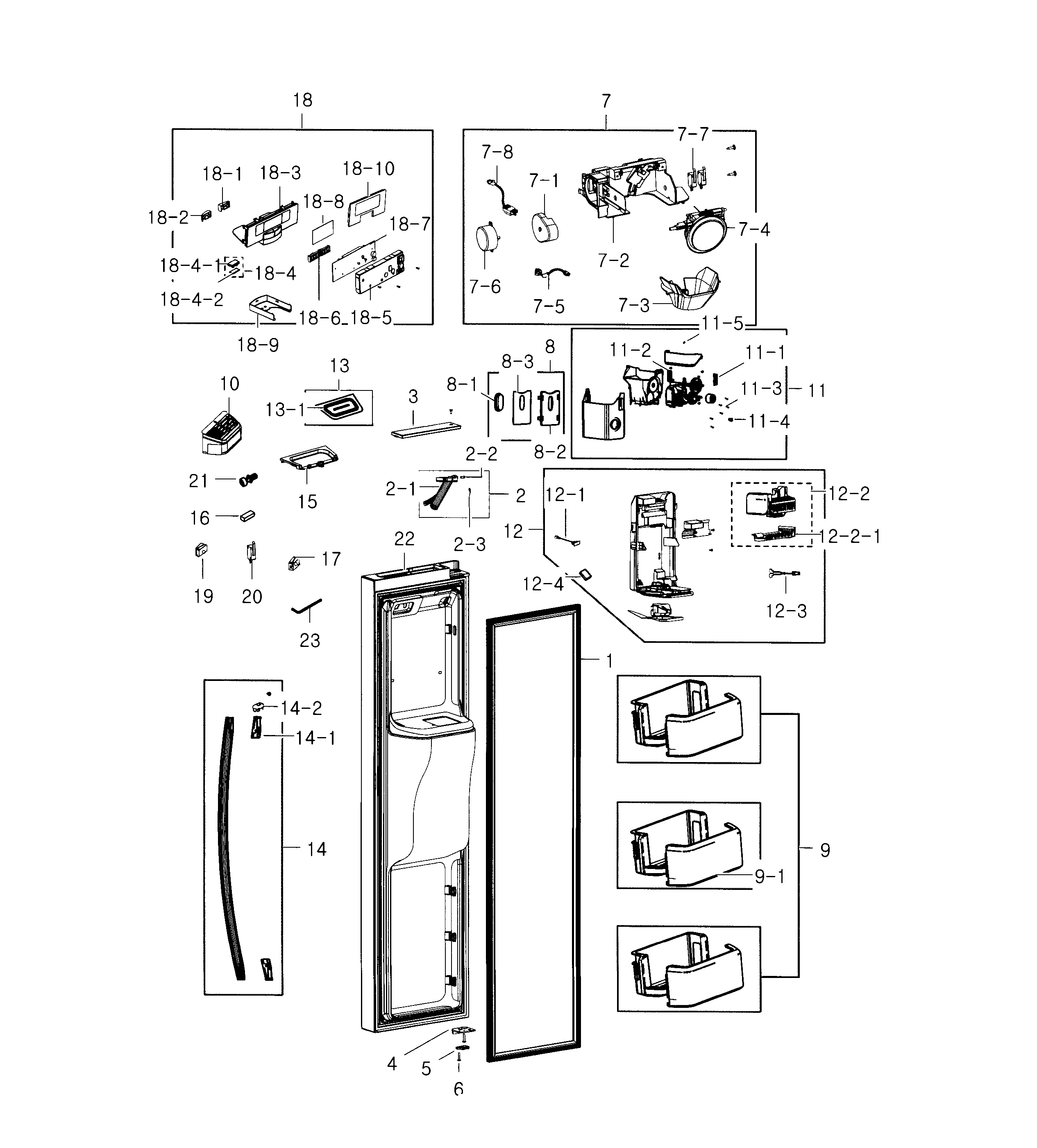 Freezer door