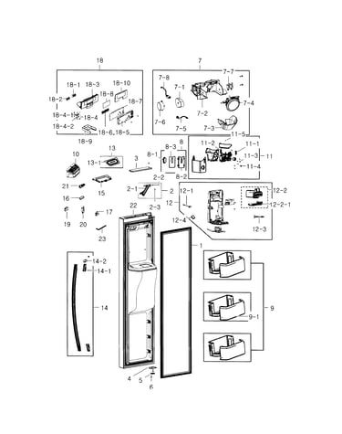 Freezer door