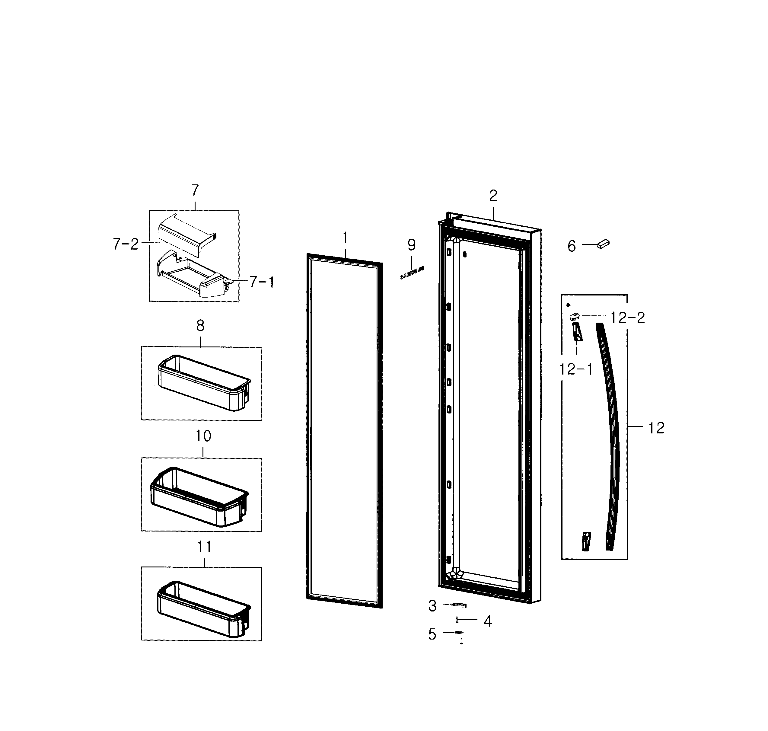 Refrigerator door