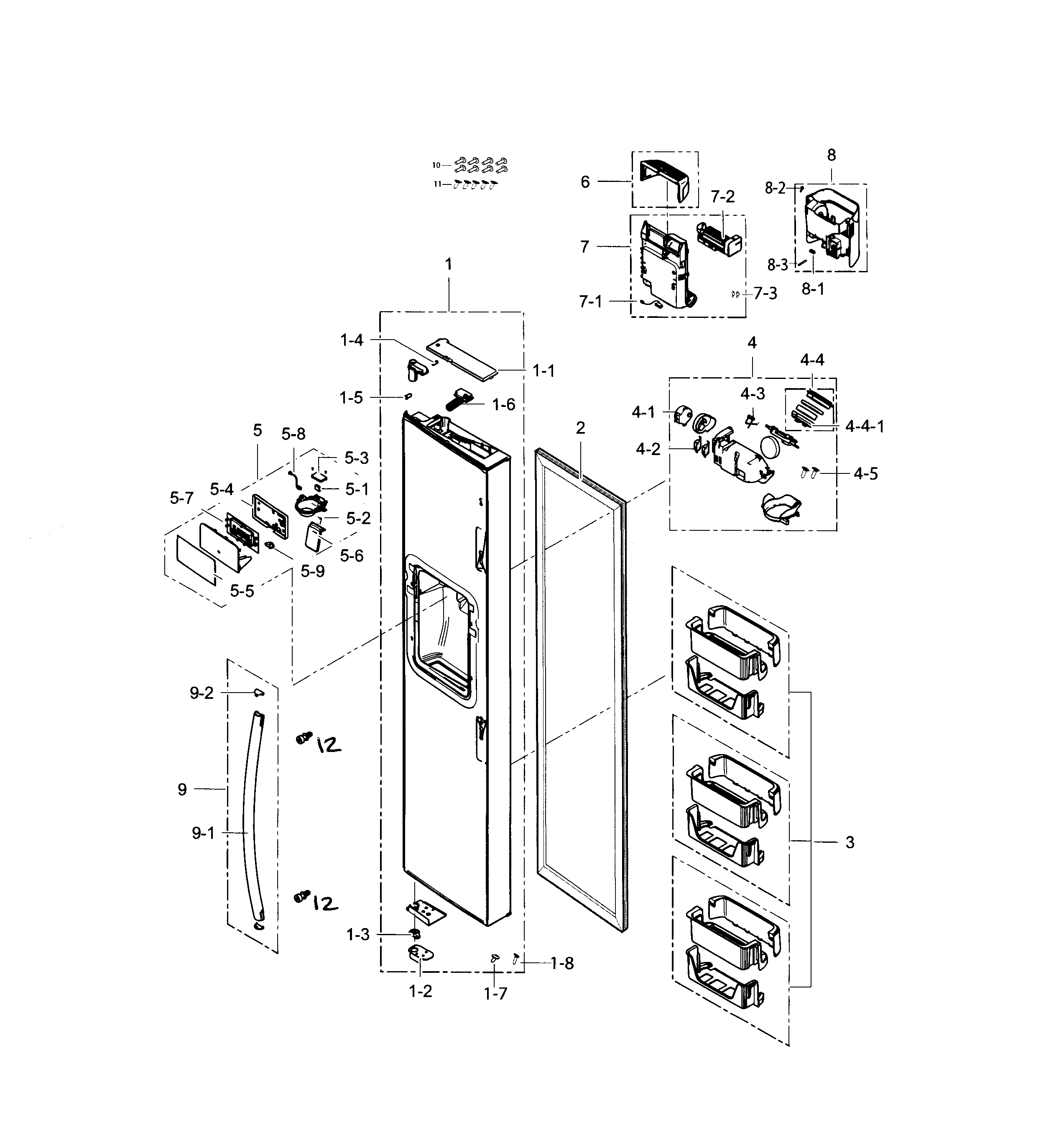 Freezer door