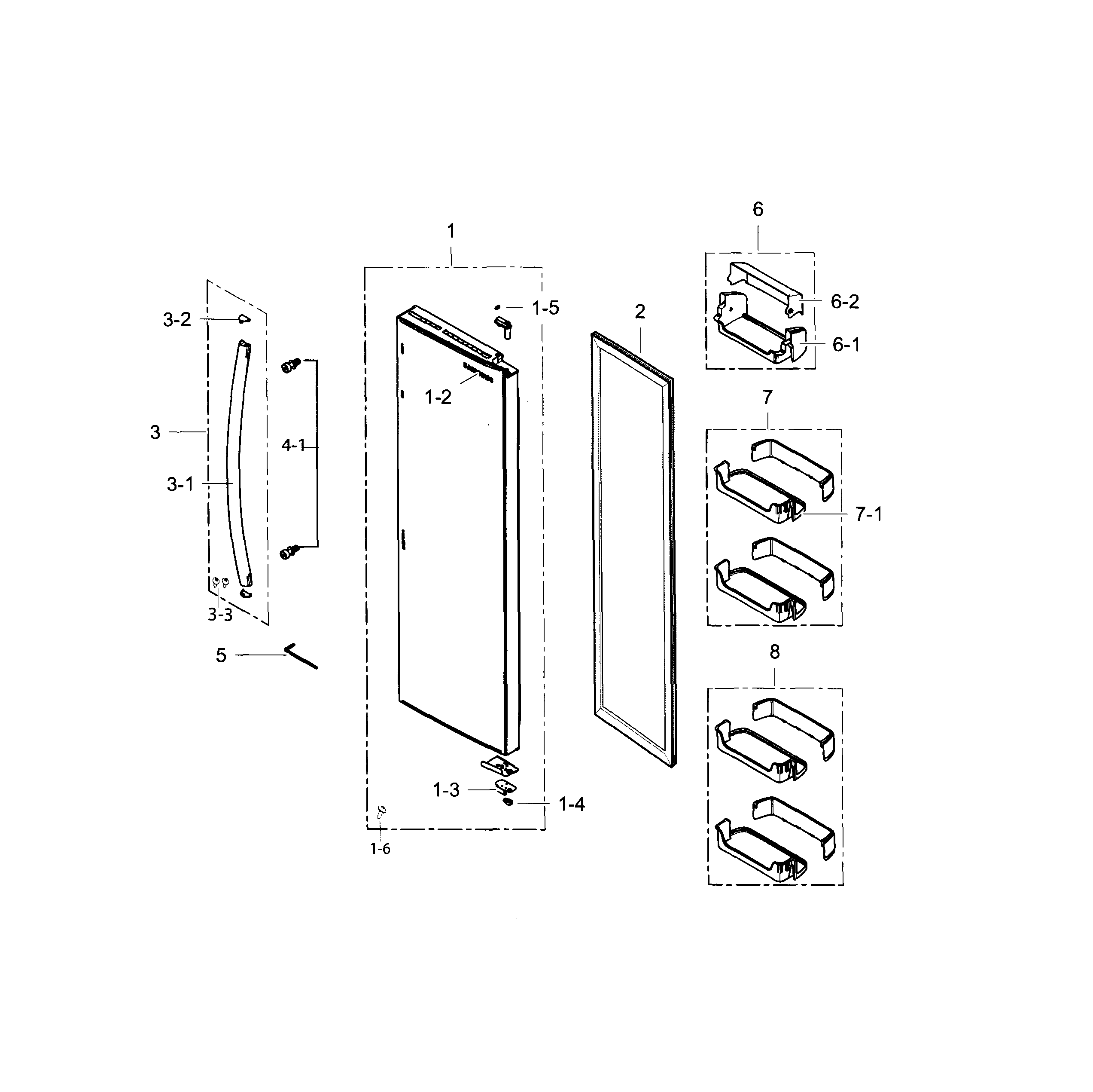 Refrigerator door