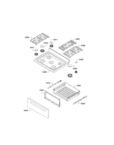 Cooktop & drawer