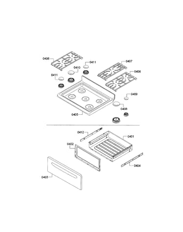 Cooktop & drawer