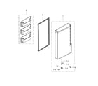 Samsung RF34H9950S4/AA-00 freezer door left diagram