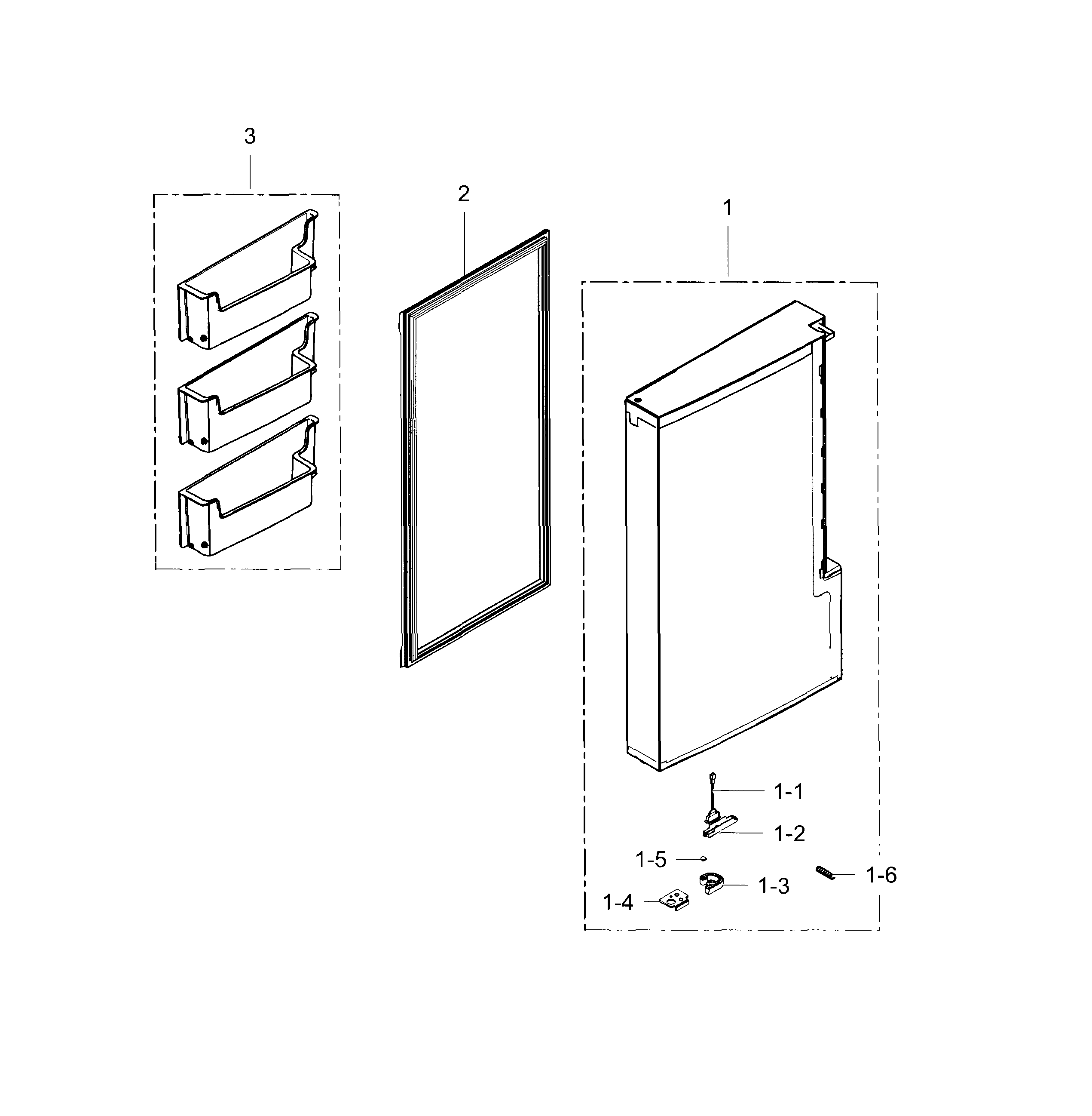 FREEZER DOOR LEFT