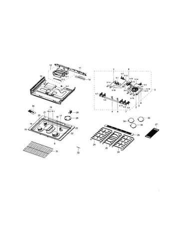Cooktop assy