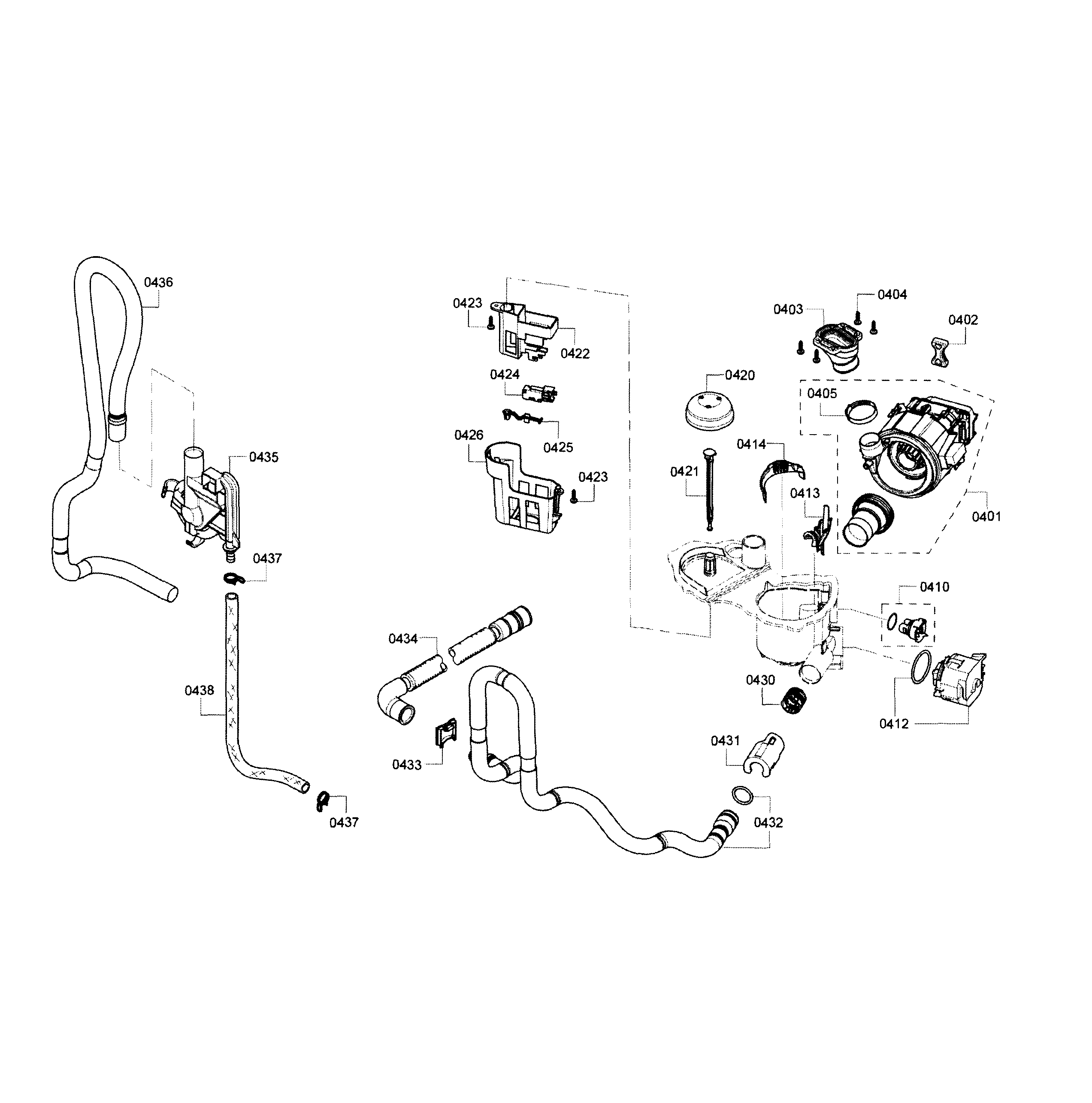 Pump & pipe assy