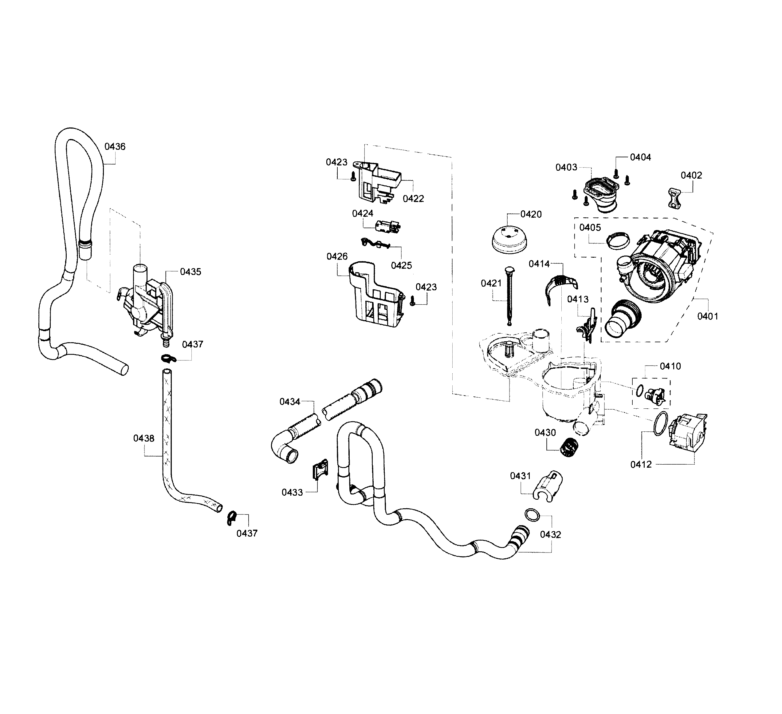 Pump & pipe assy
