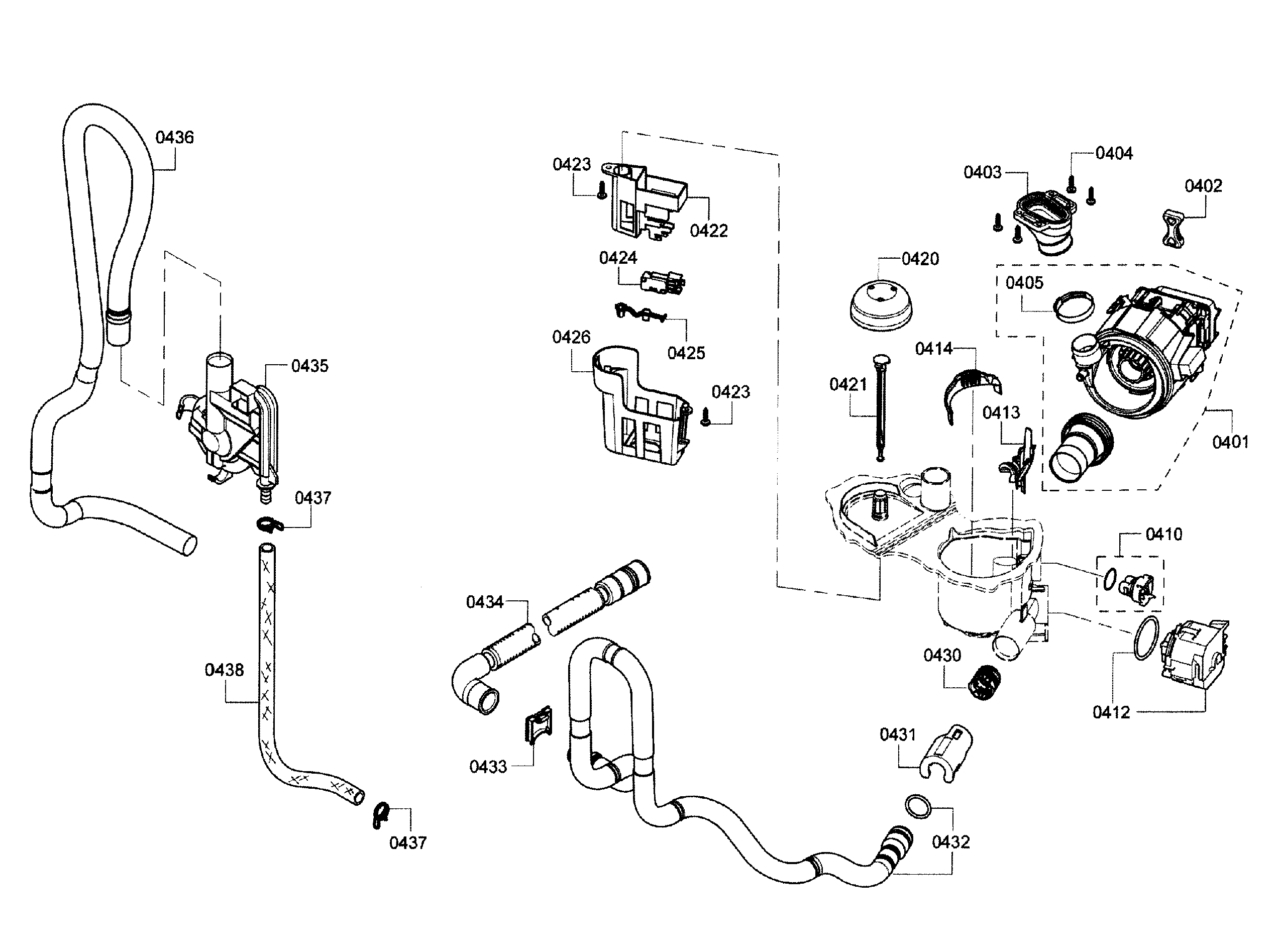 Pump & pipe assy