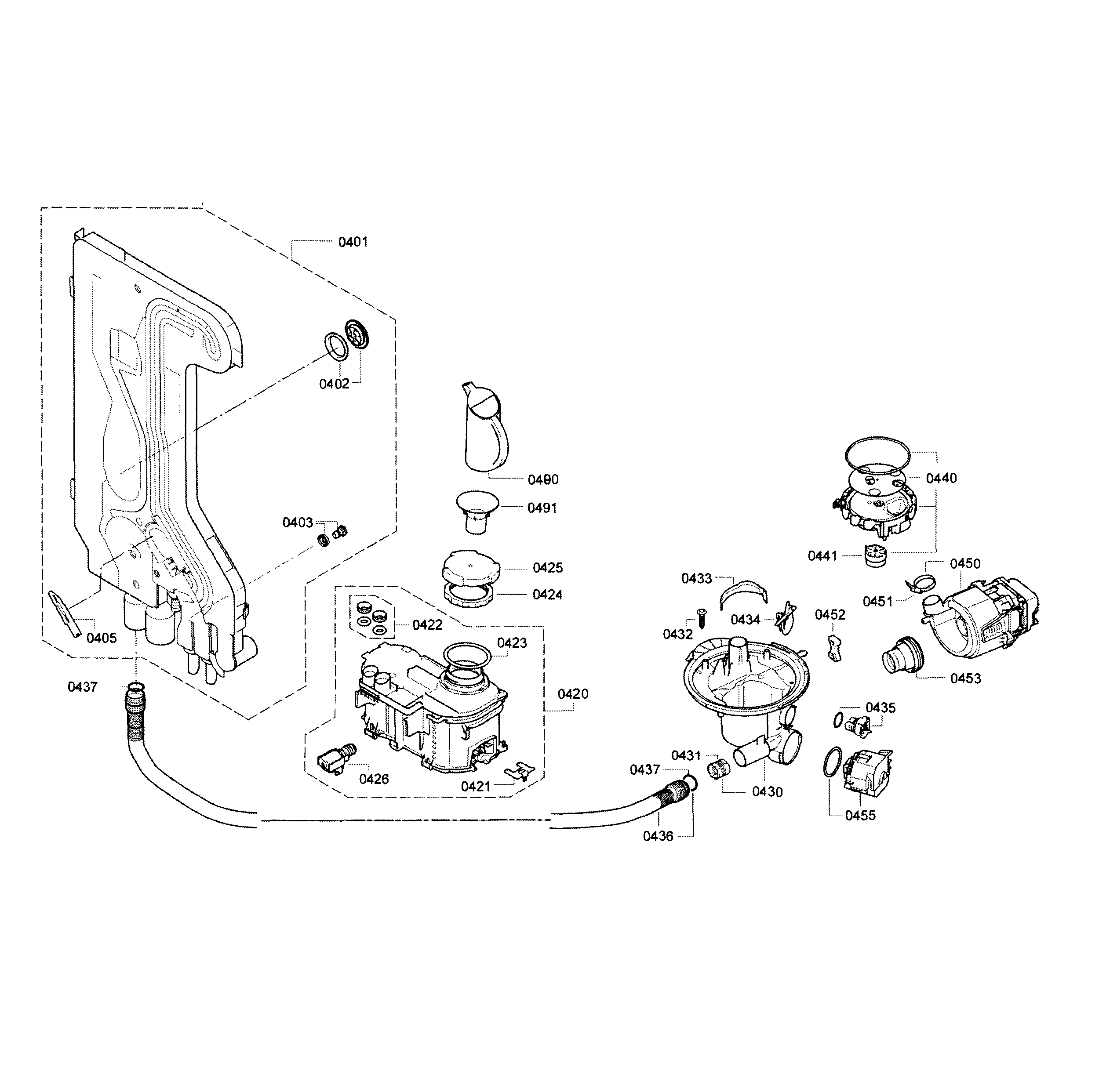 Pump & pipe assy