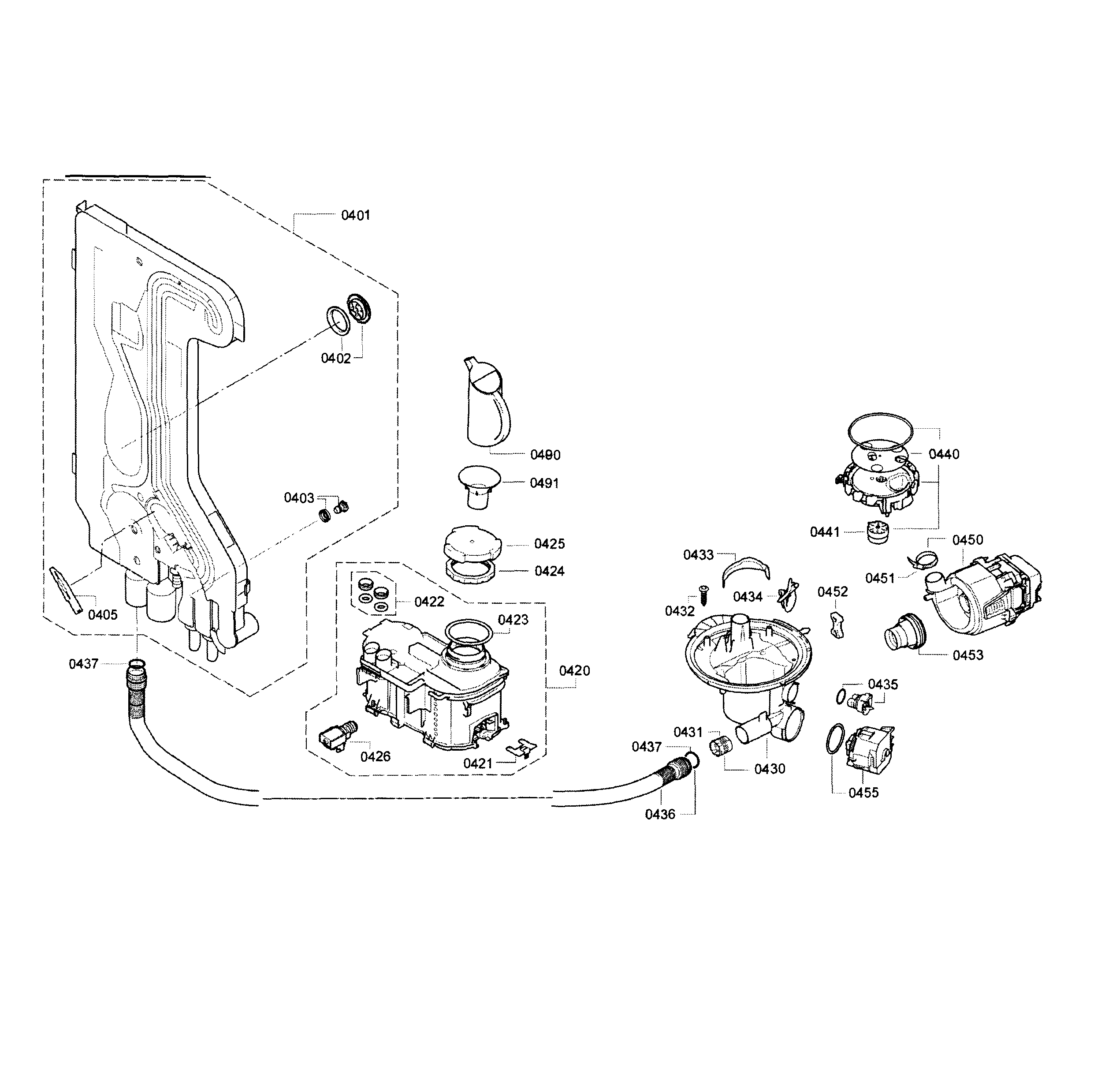 Pump & pipe assy