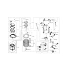 Samsung WB09H7300GP/A1-00 tub parts diagram