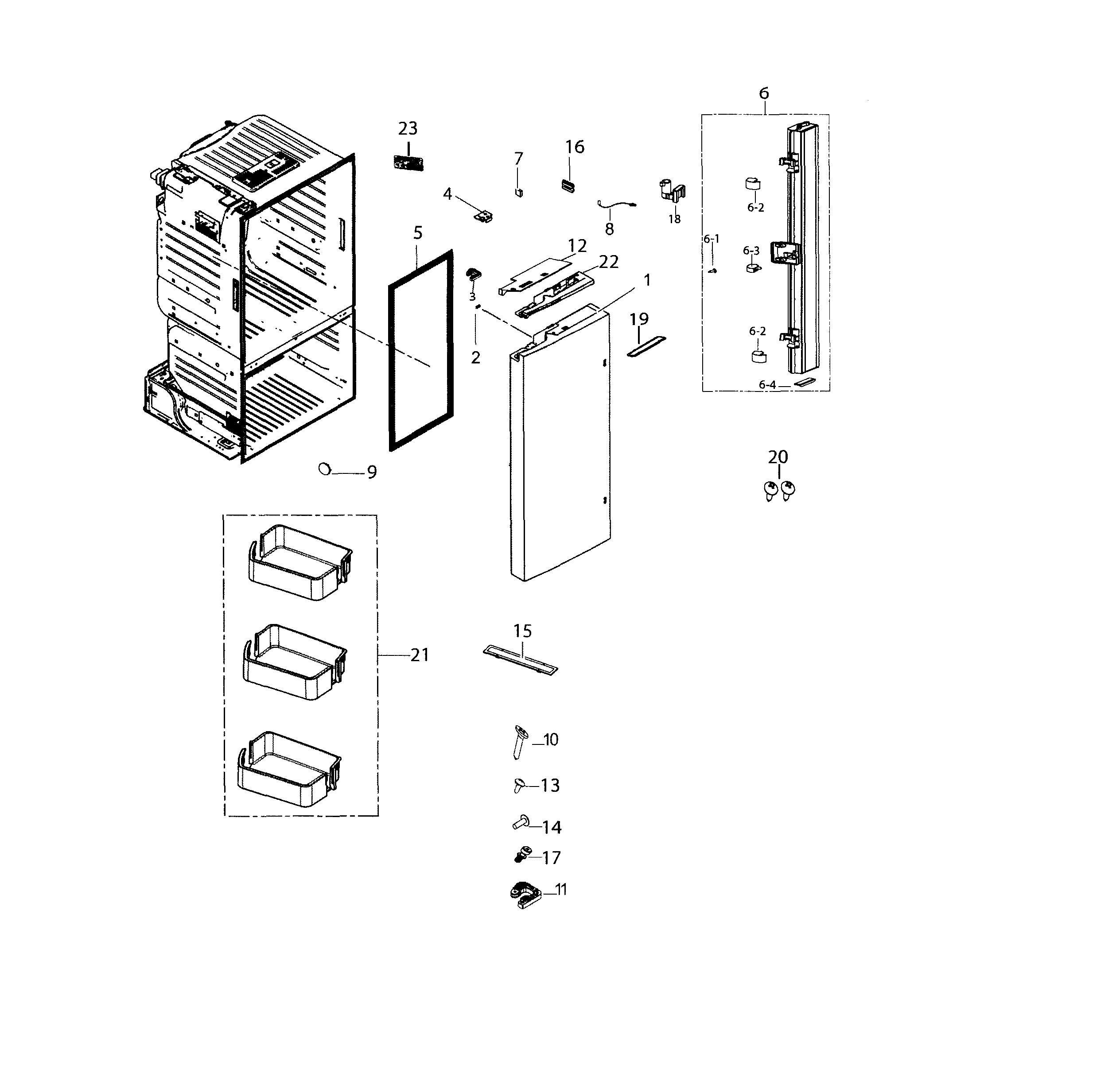 Fridge door l