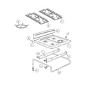Fisher & Paykel OR24SDMBGX2-88654-A hob top diagram