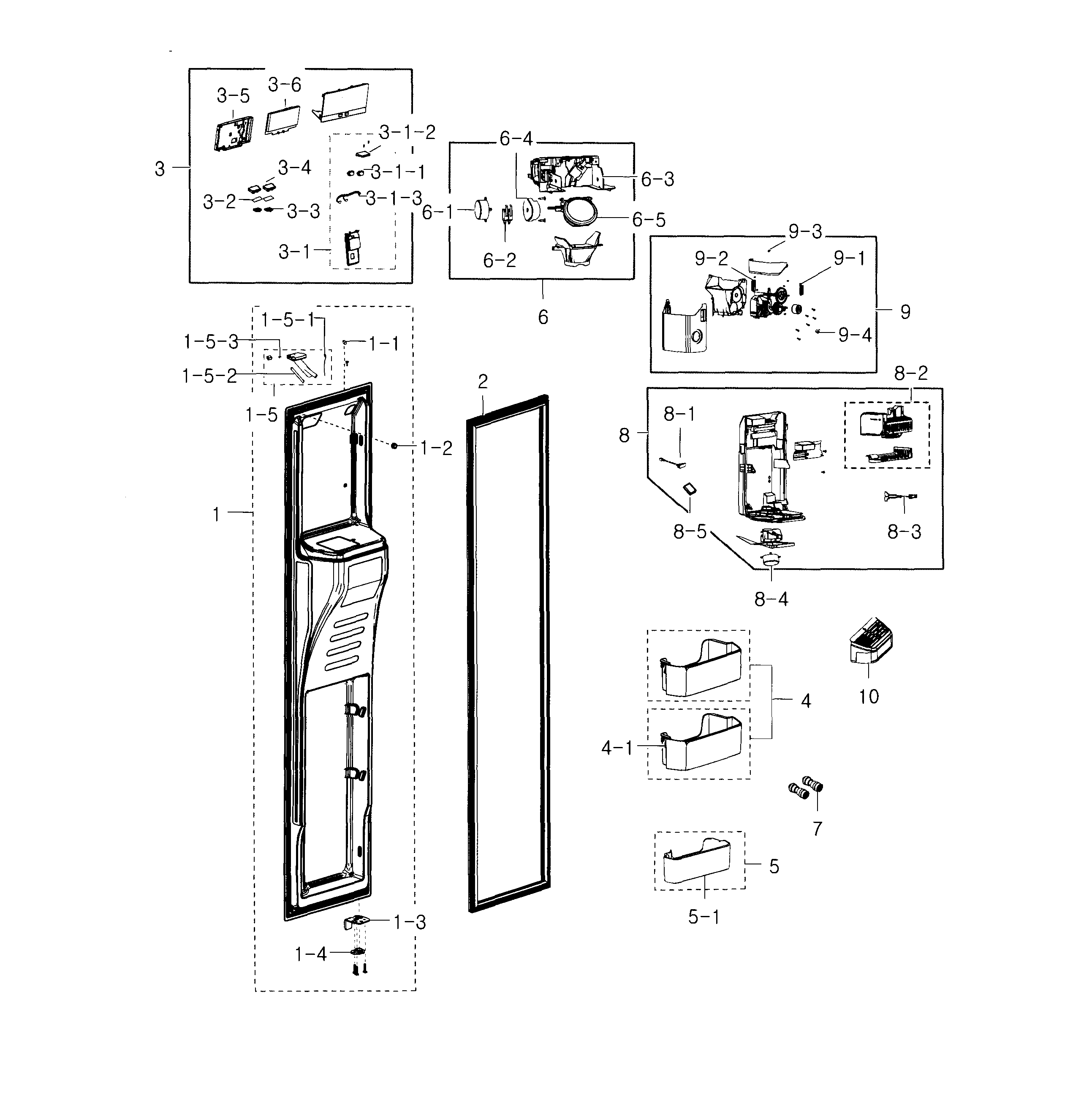 Freezer door