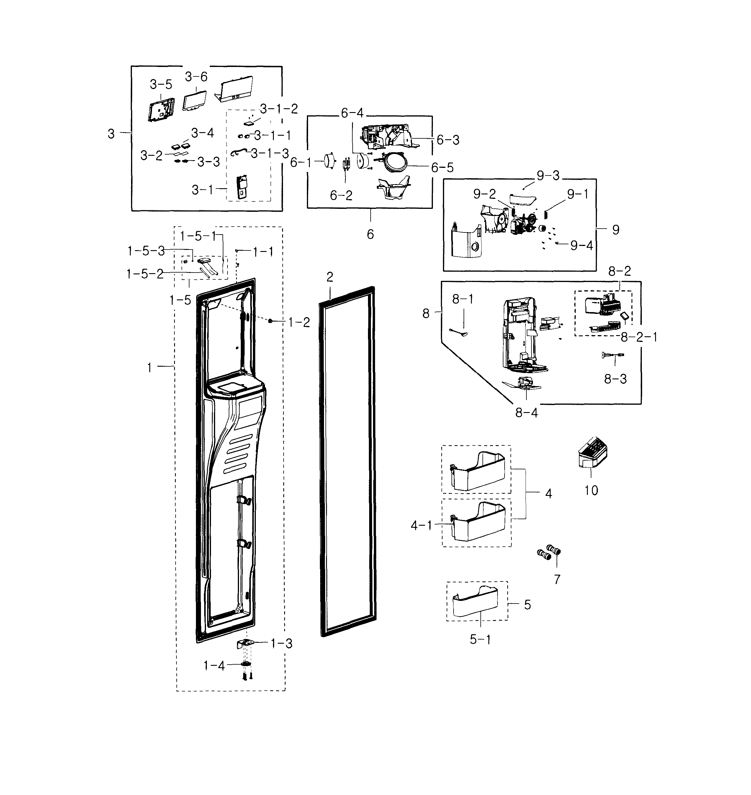 Freezer door